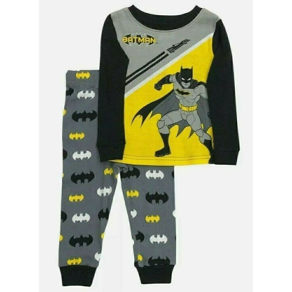 DC Comics - Batman Toddler Boys 2 PC PJ Set - Black & Gray - Size 3T